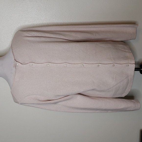 NEW Benedetta B. Merino Wool Cashmere Sweater Button Back Cardigan Luxury Comfy - Picture 4 of 16